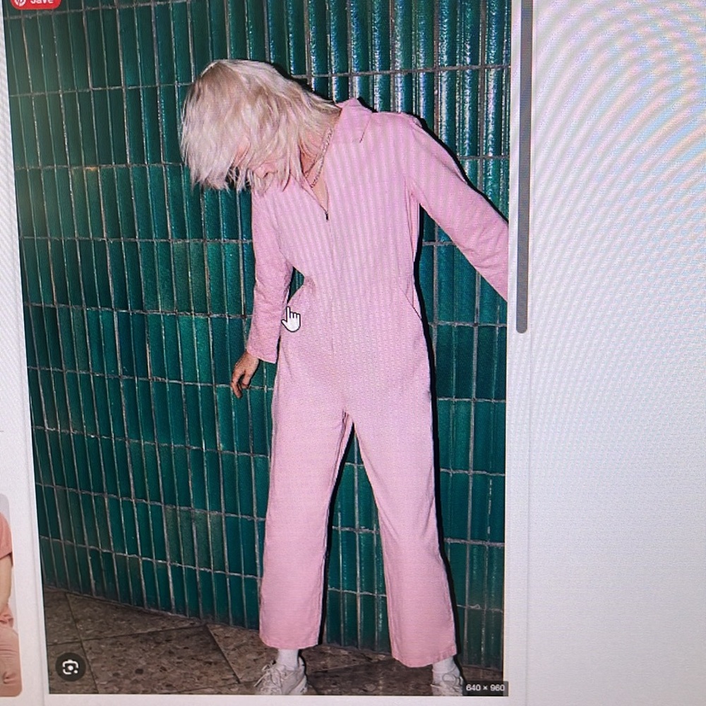 Urban Outfitters Pink Utility Jumpsuit